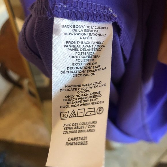 Loft Sleeveless Button Front Purple Blouse - Picture 5 of 8